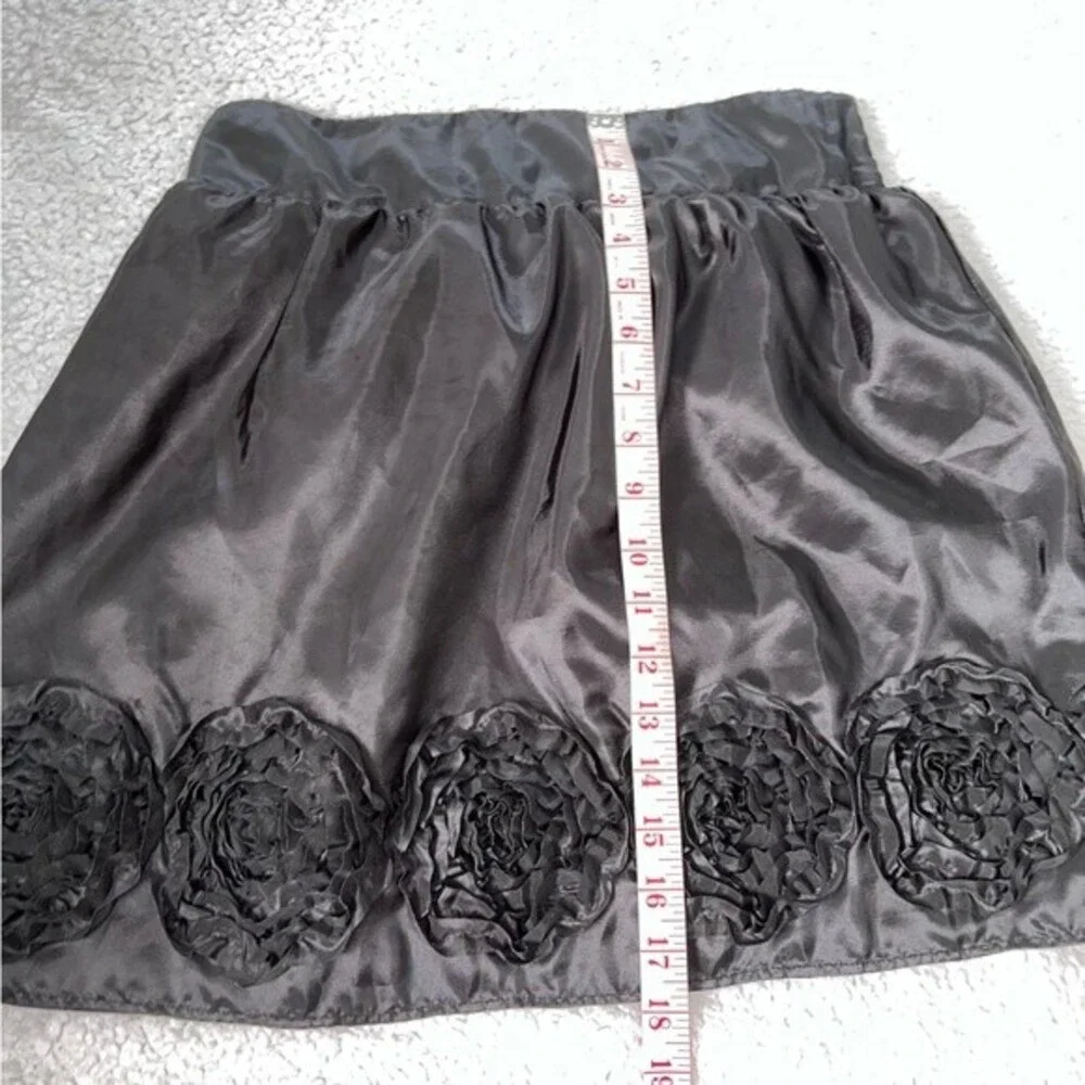 BCX Black Skirt Flowers Large Party Holiday Style 0039404
